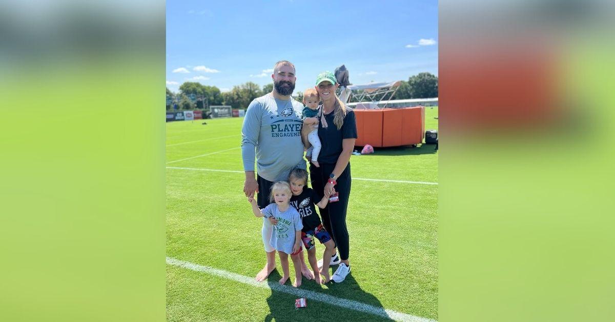 Photos of Jason Kelce, Kylie Kelce and Children