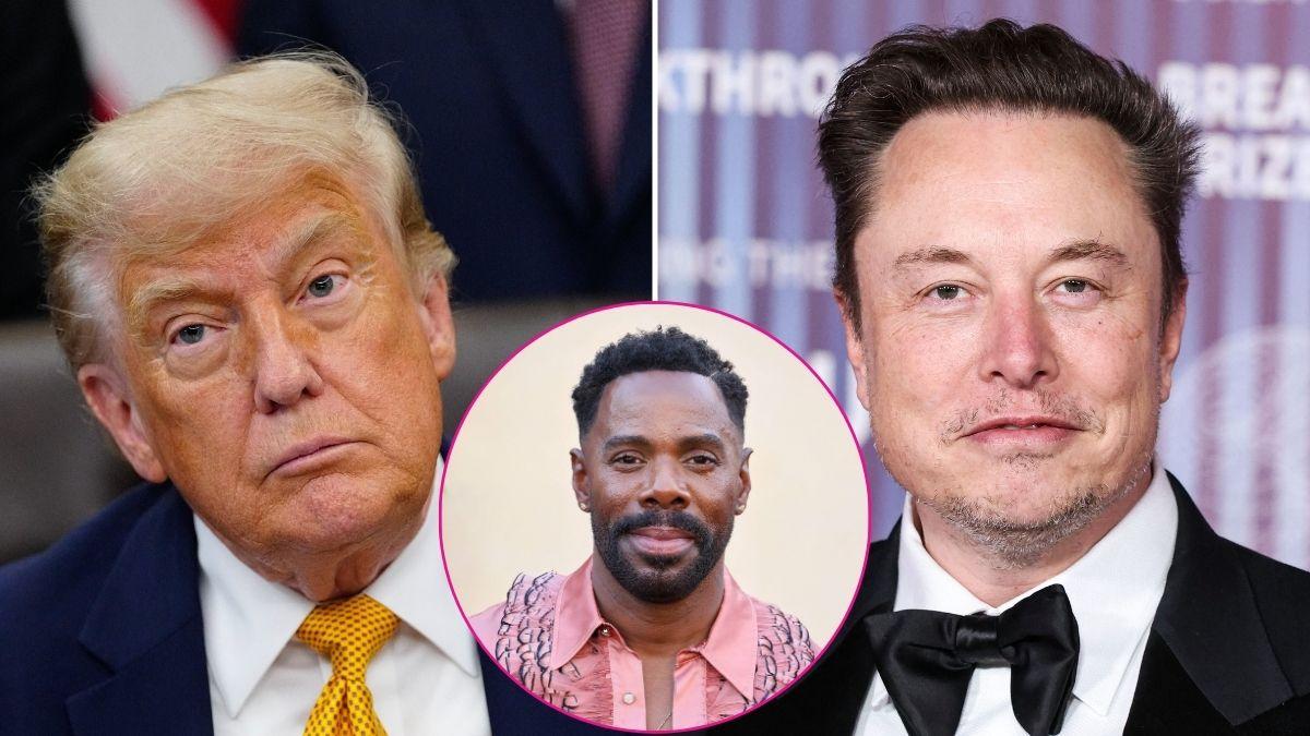 Composite photo of Donald Trump, Elon Musk and Colman Domingo.