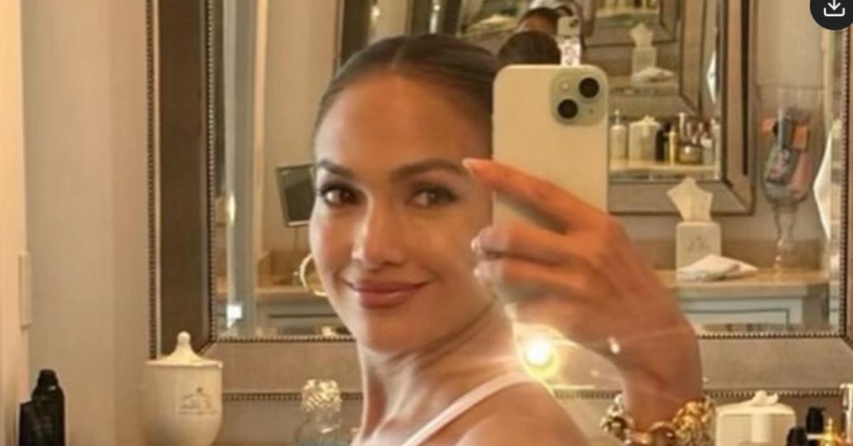 Jennifer Lopez Embraces 'Brat Summer' Trend With MakeupFree Selfie
