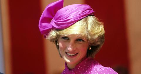 Princess Diana Smiling in Pink Dress and Matching Hat
