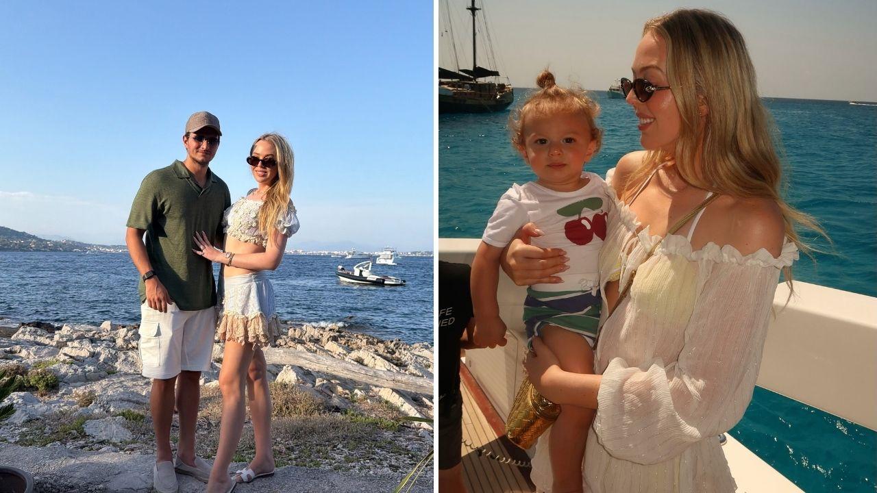 image of Tiffany Trump also shared a sweet moment with her young son during the family trip.