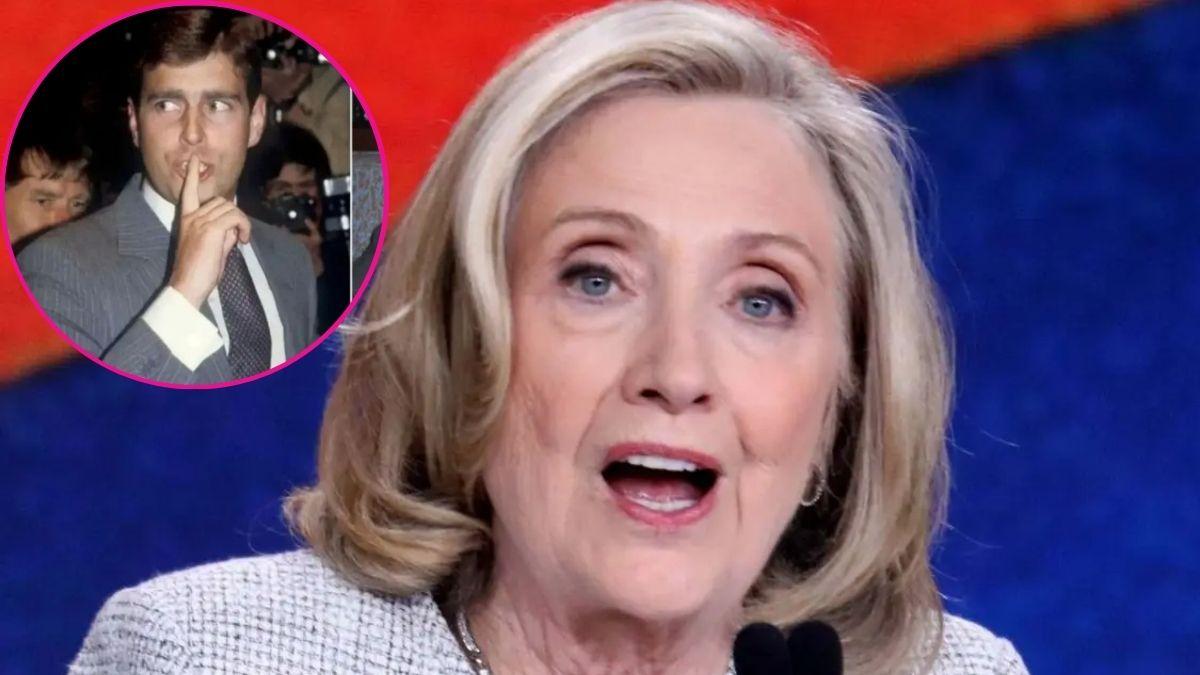 composite photo of hillary clinton and ex-prince andrew