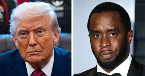 split photo of Donald Trump & Sean 'Diddy' Combs