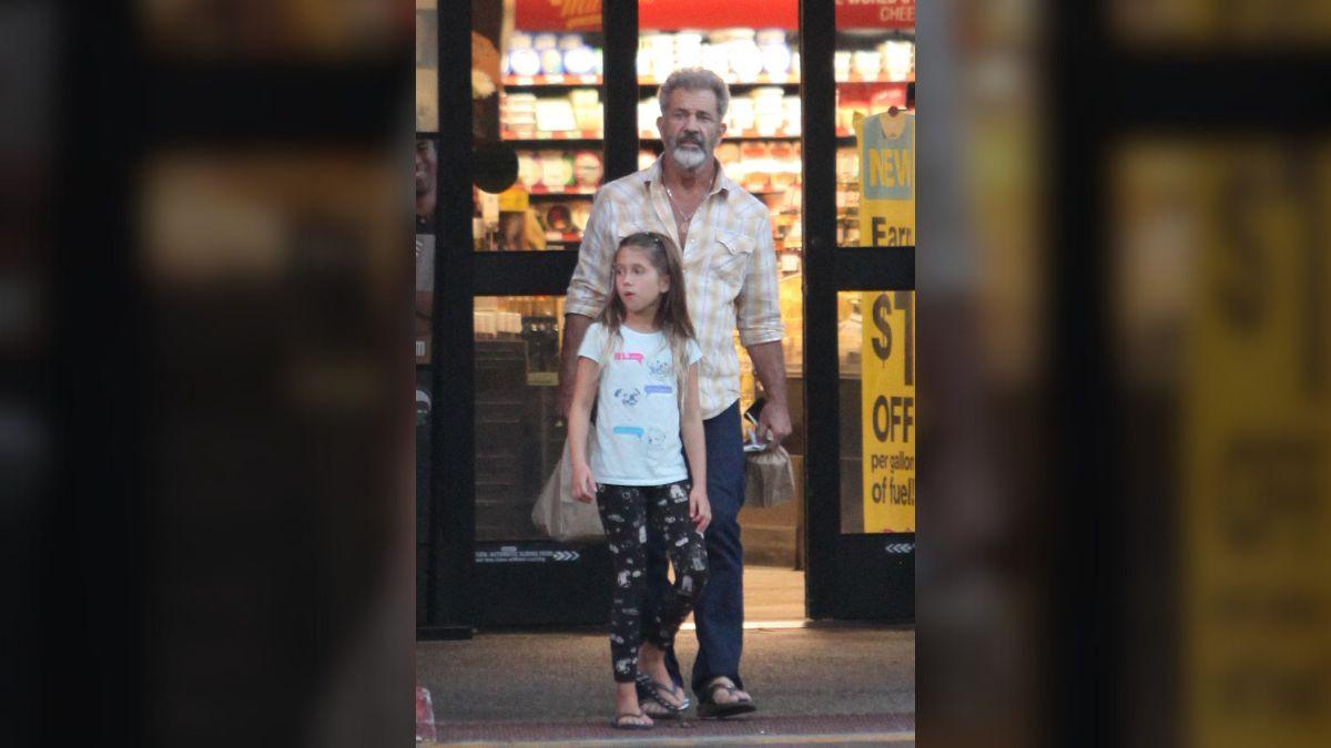 image of Mel Gibson occasionally appears in public with his younger children.
