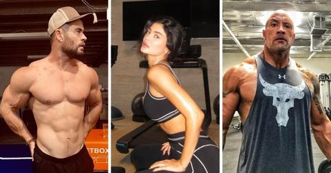 celebrities who stay in shape dwayne johnson kylie jenner