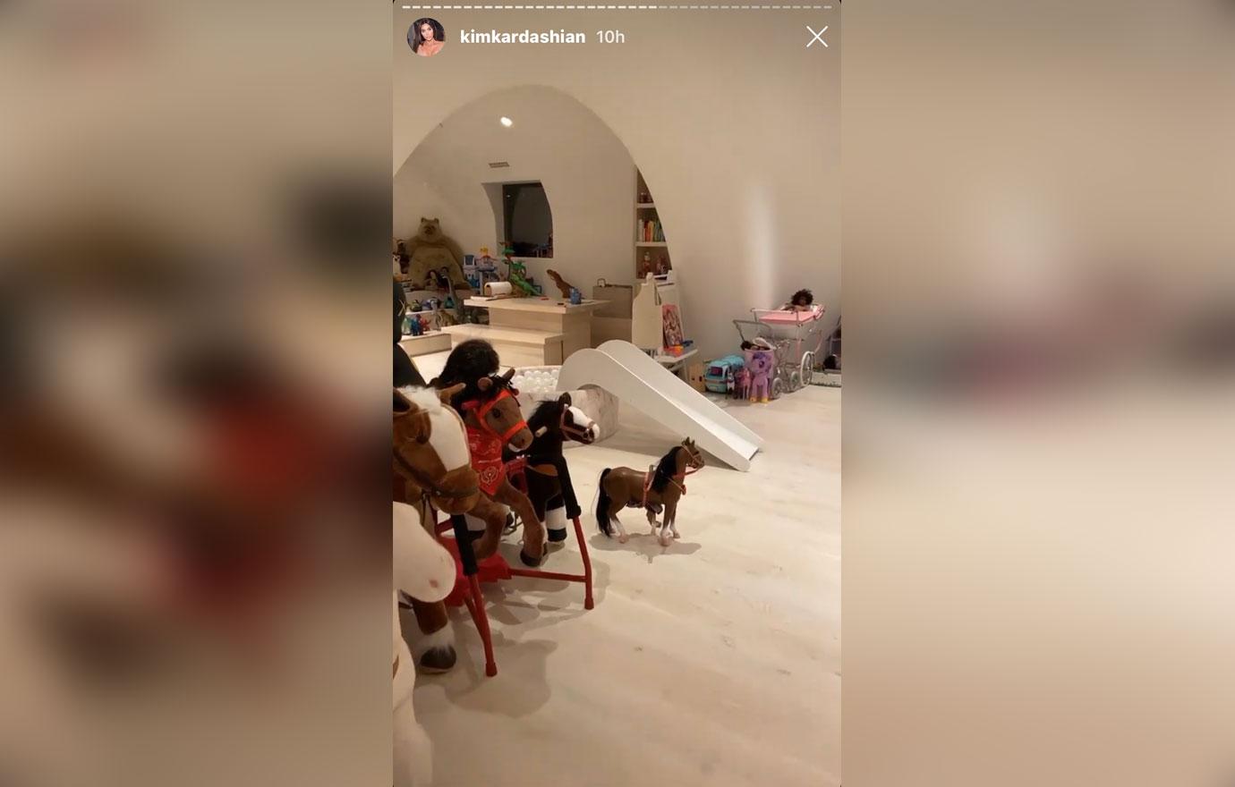 Kim Kardashian Gives Tour Of Her Kids’ Play Room