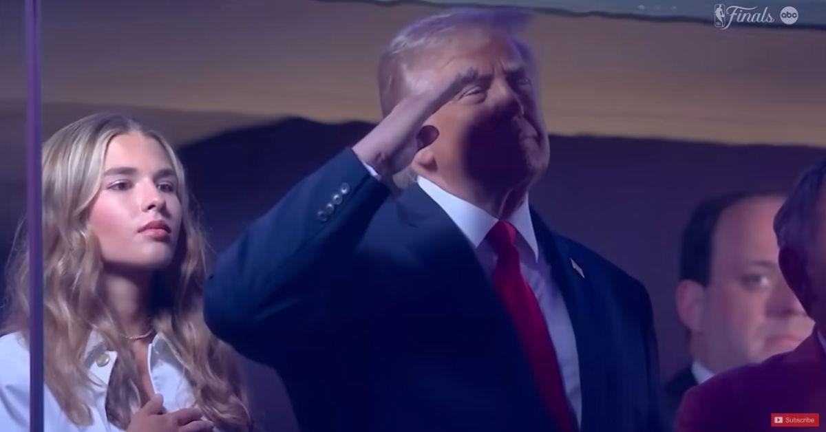image of Donald Trump attended Game 3 of the NBA Finals.