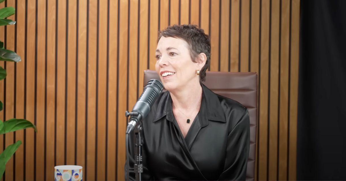 Image of Olivia Colman guest-starred on Amy Poehler's podcast.