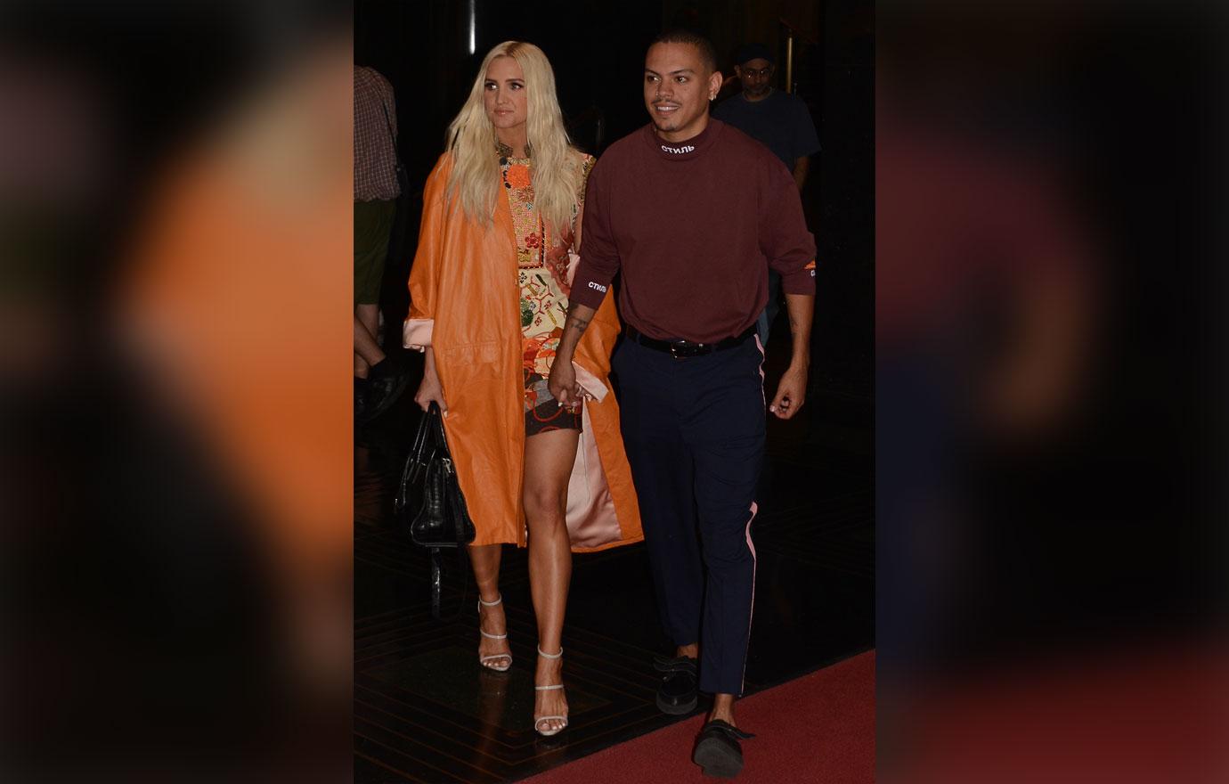 Ashlee Simpson and Evan Ross leave nbc studios together