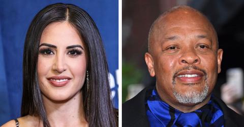 split photo of Michelle Saniei & Dr. Dre