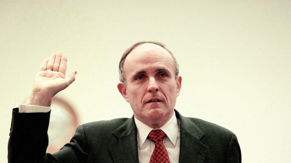 image of Rudy Giuliani was rushed to the hospital in August 2025. 