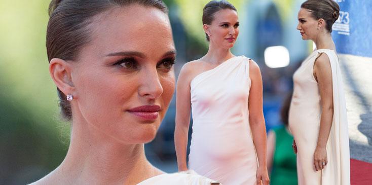 natalie portman baby bump red carpet venice film festival