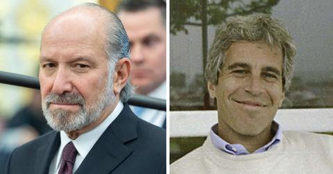split photo Howard Lutnick & Jeffrey Epstein