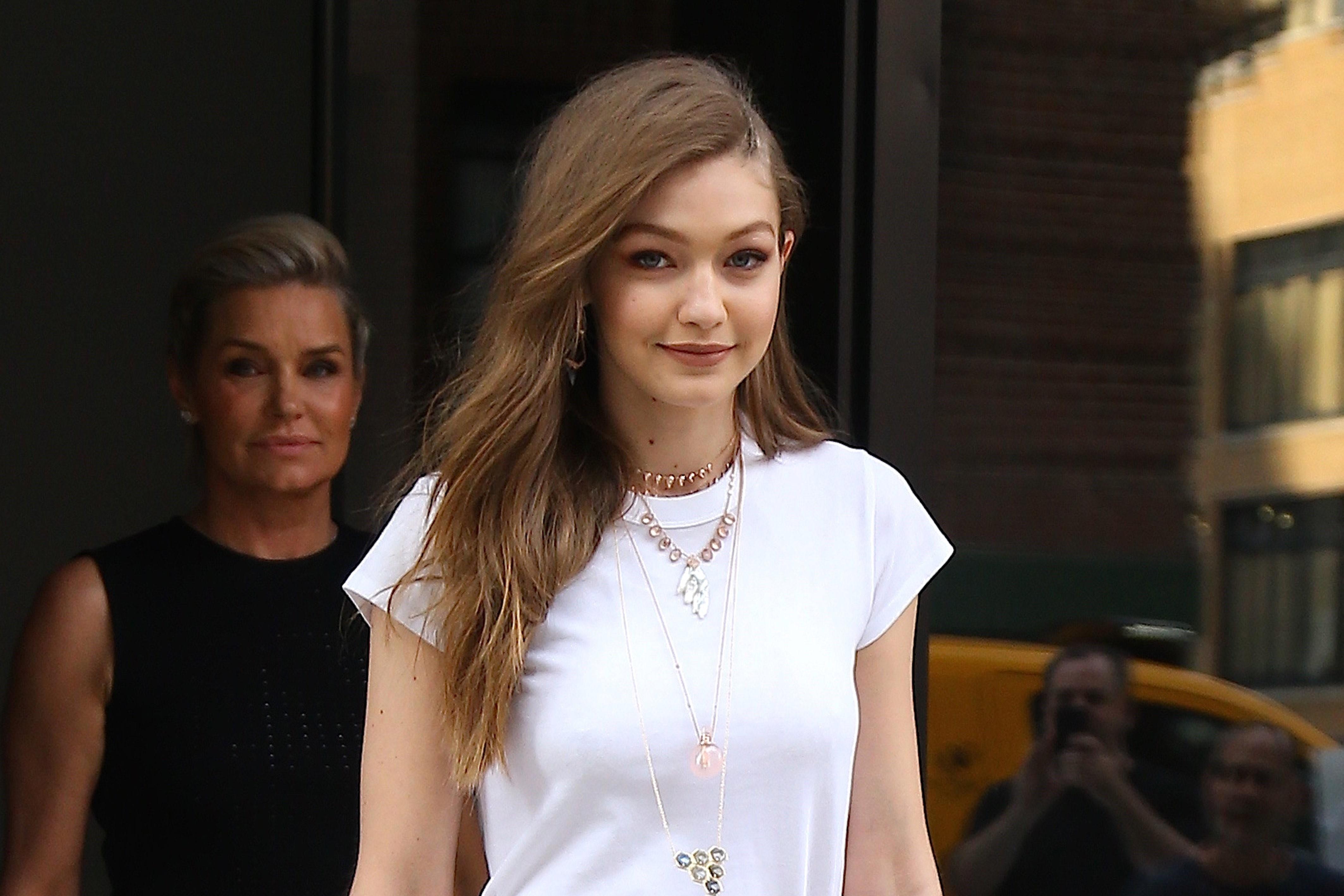 Gigi Hadid keeps it chic in white