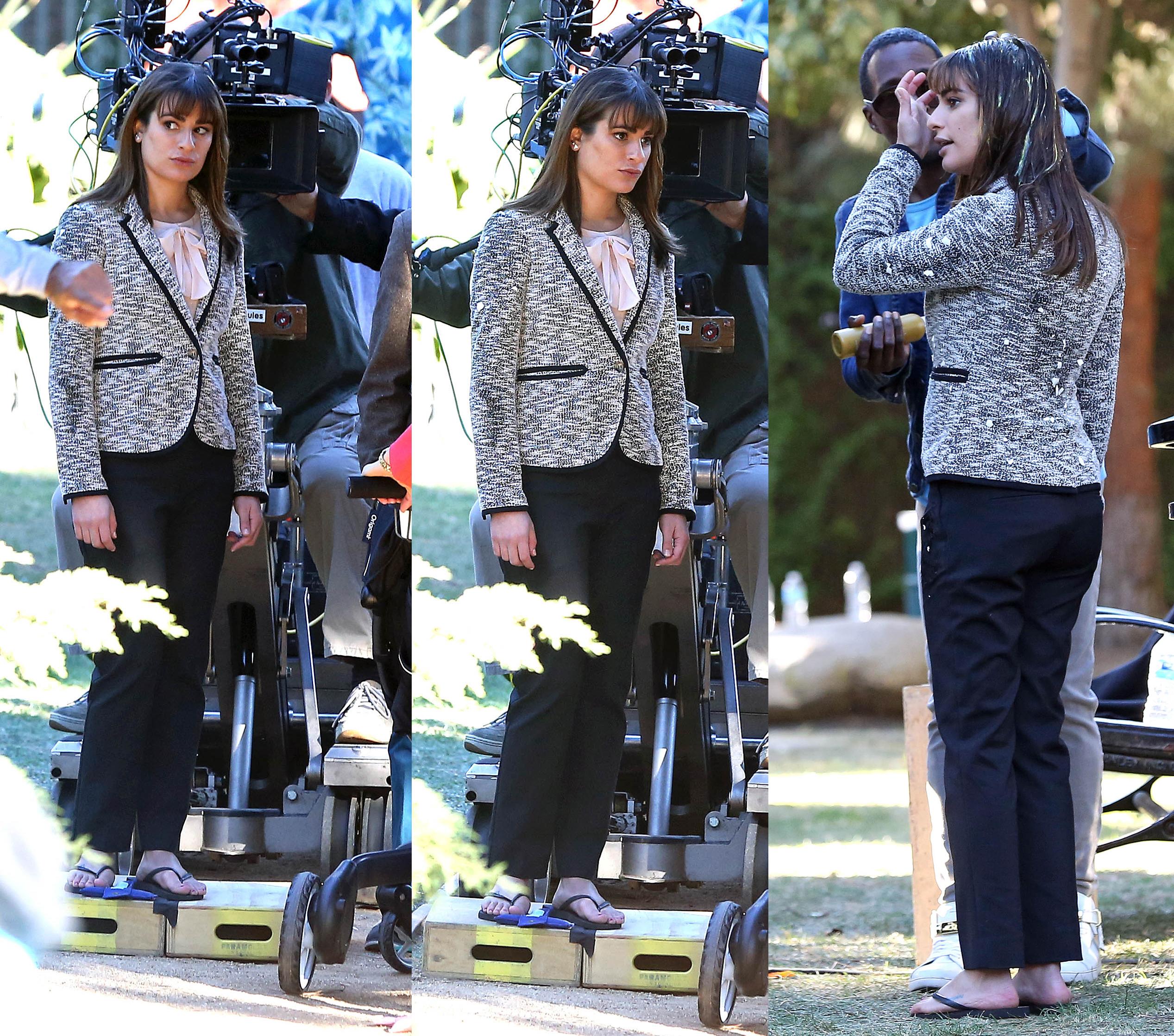 OK! Exclusive: Lea Turning In Diva” On Set Of Mocking