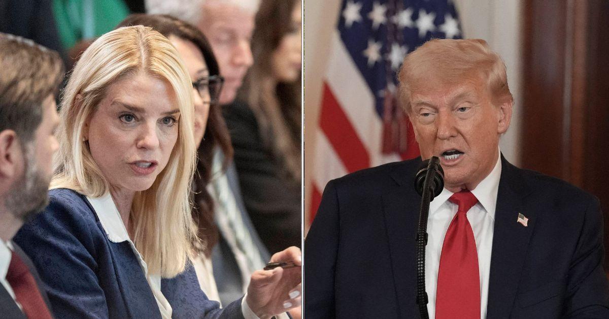 Composite photo of Pam Bondi and Donald Trump
