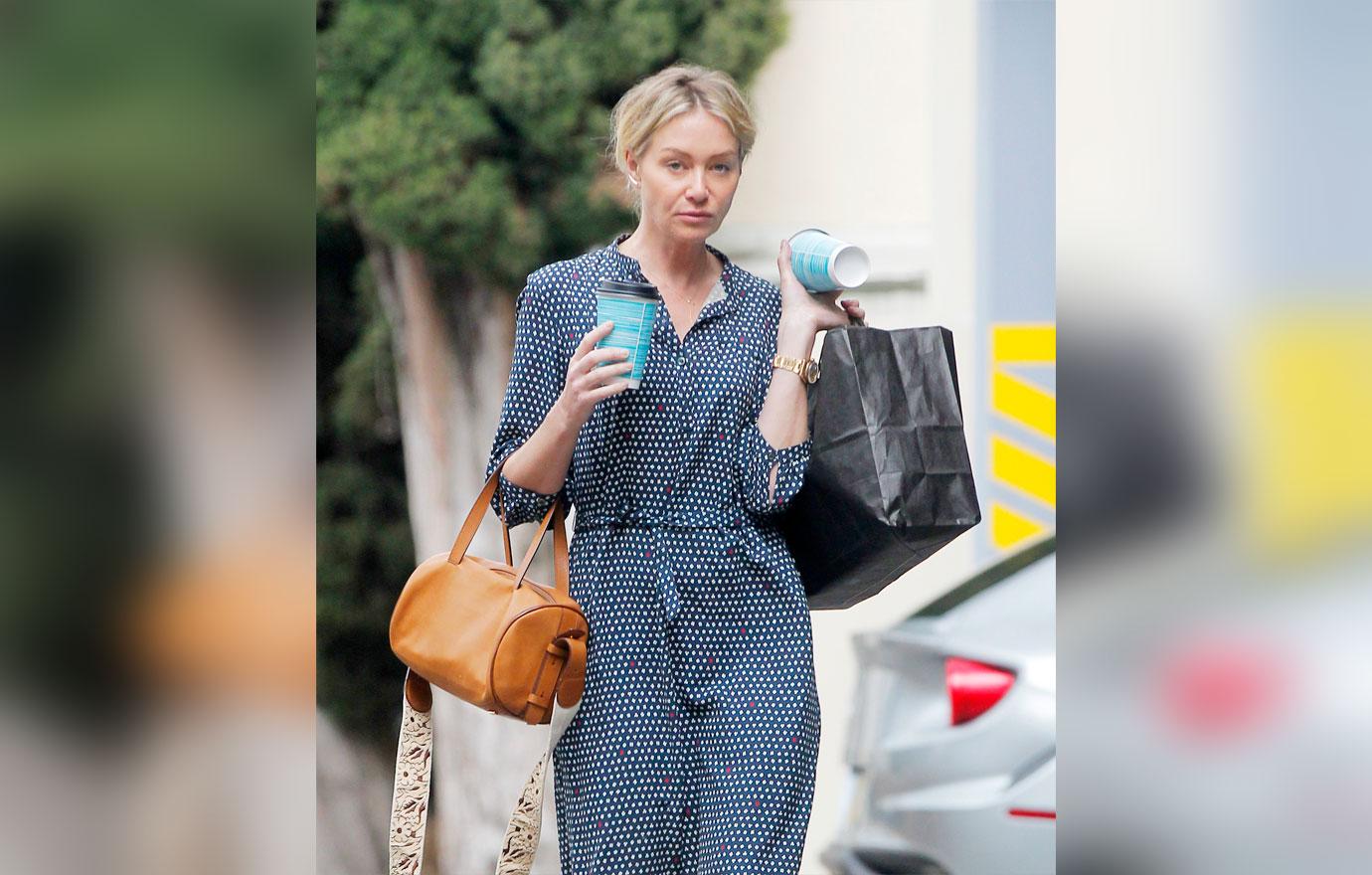 EXCLUSIVE: Portia De Rossi runs some early morning errands