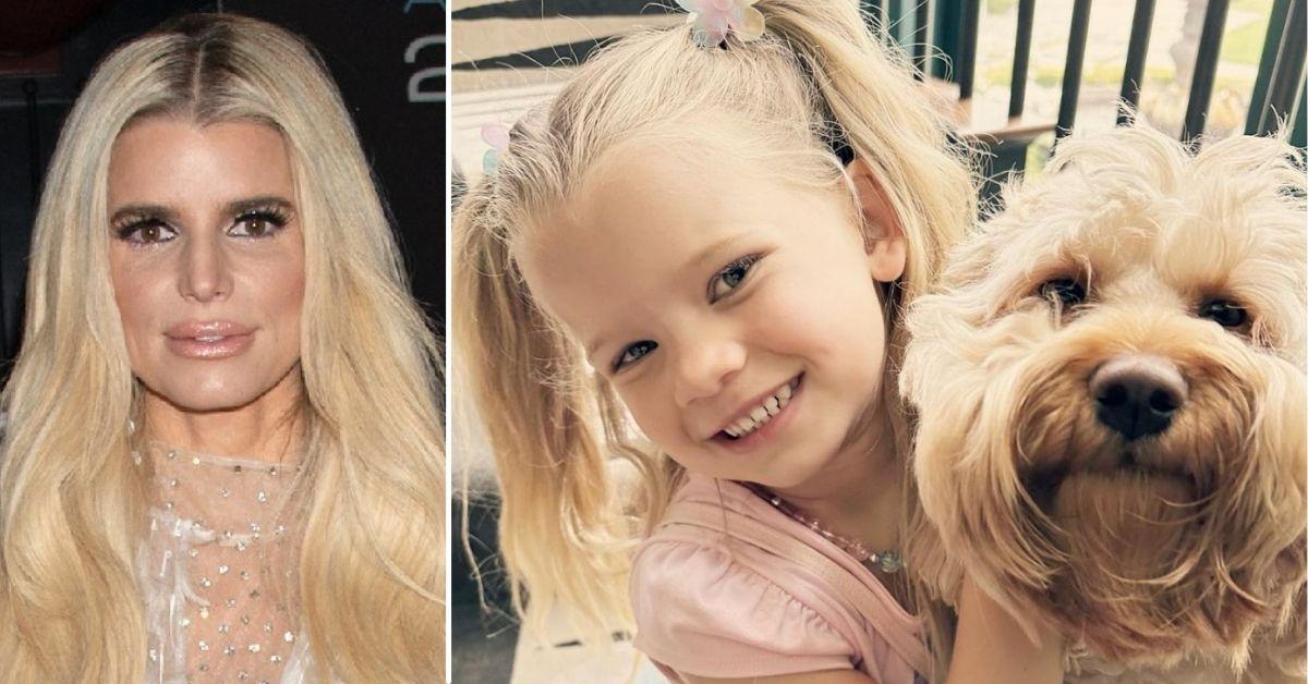 Composite photo of Jessica Simpson and daughter Birdie.