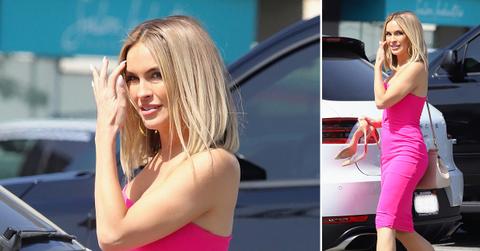 chrishell stause is pretty in pink selling sunset