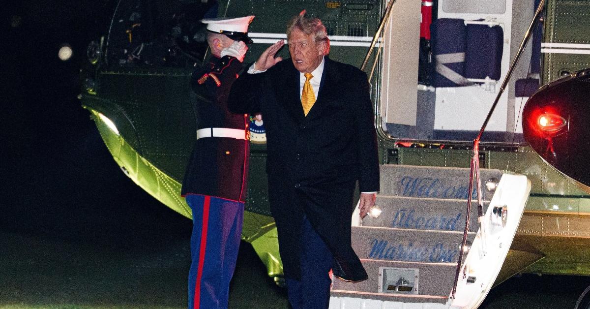 Photo of Donald Trump was accused of acting 'timid' when he descended Air Force One on Sunday, January 4.