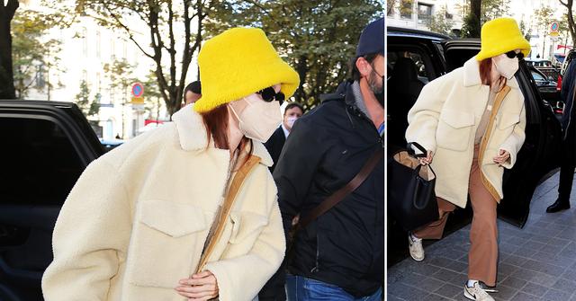 gigi hadid during paris fashion week