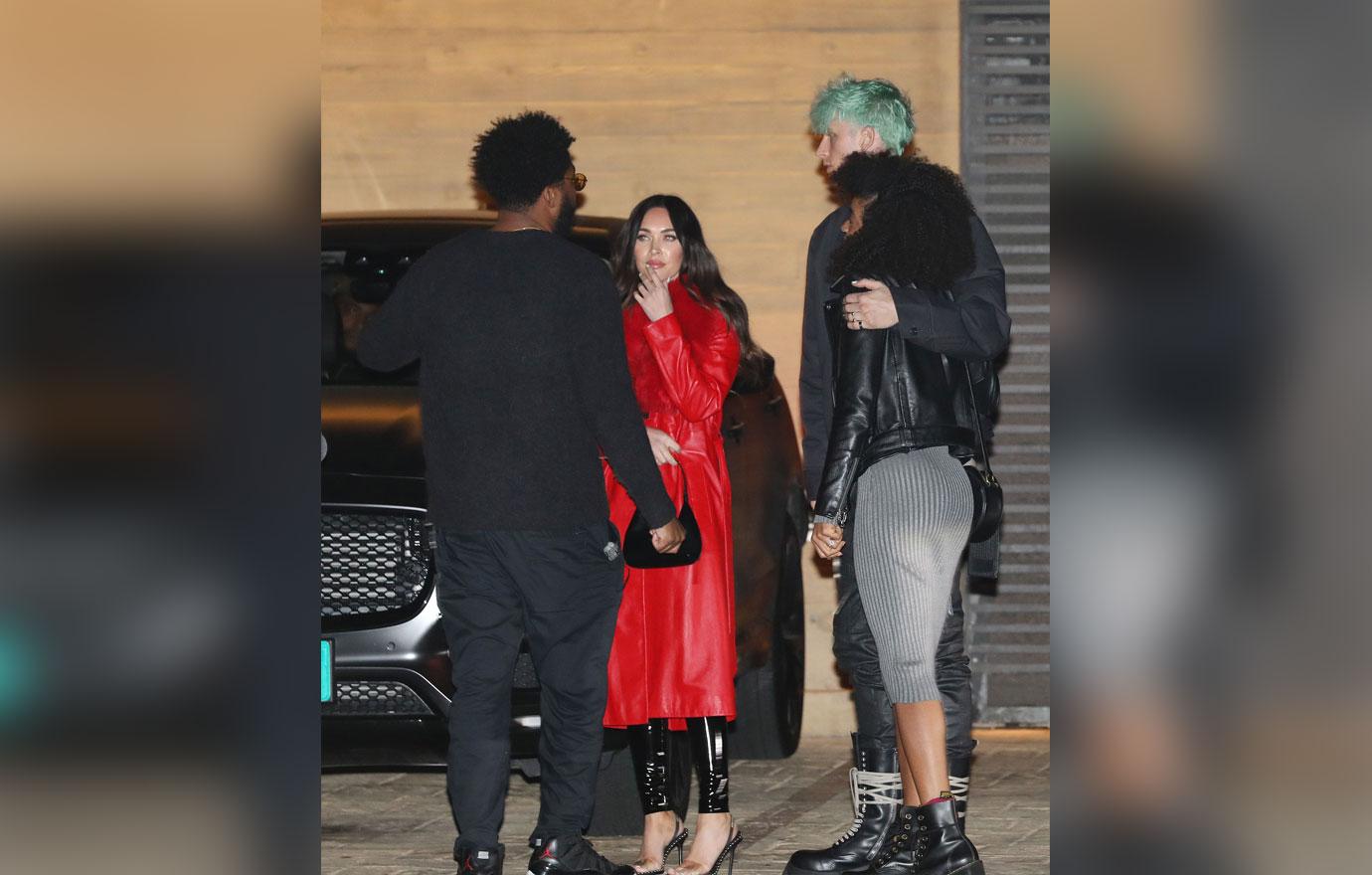 megan fox machine gun kelly grab dinner at nobu