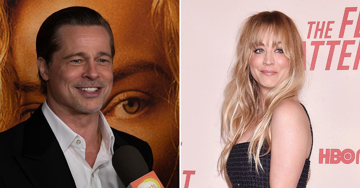 Brad Pitt Attends Kaley Cuoco's Baby Shower