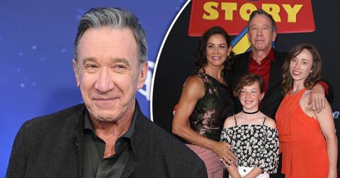 Photo of Tim Allen; photo of Tim Allen, Katherine Allen, Elizabeth Allen-Dick and Jane Hajduk