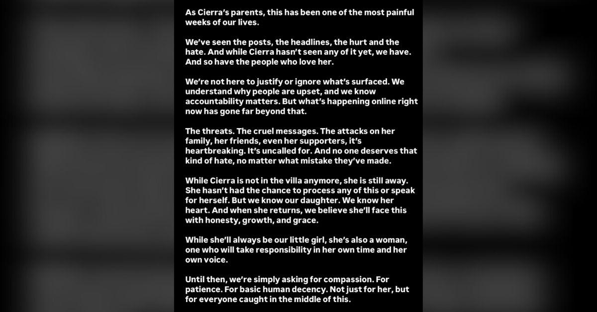 why did cierra leave love island usa villa clues why she went home