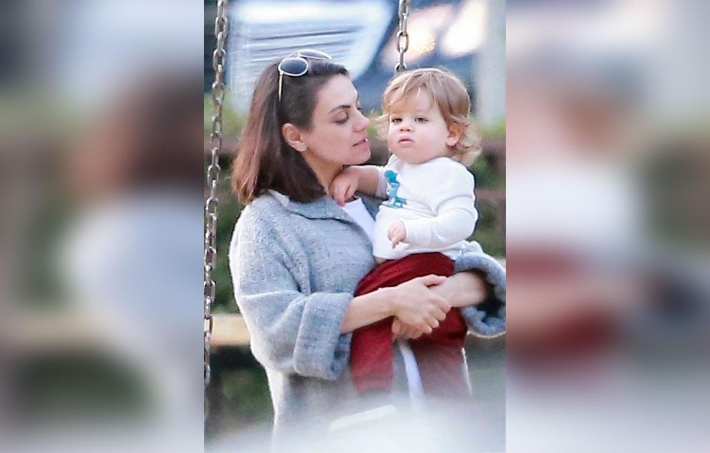 Mila Kunis Takes Adorable Son Dimitri To The Park