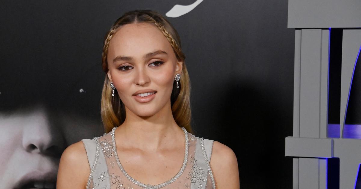 lily rose depp nosferatu premiere photos gray silver gown