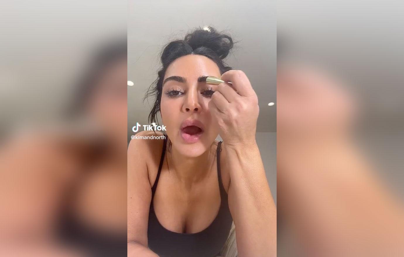 kim kardashian shades kylie jenner using products bad makeup tiktok