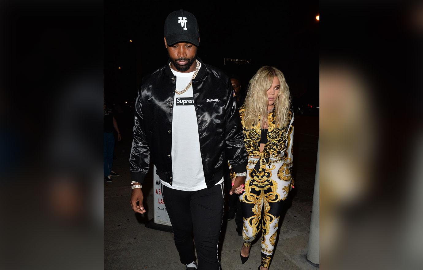 Khloe Kardashian and Tristan Thompson Arrive to Craig in Style