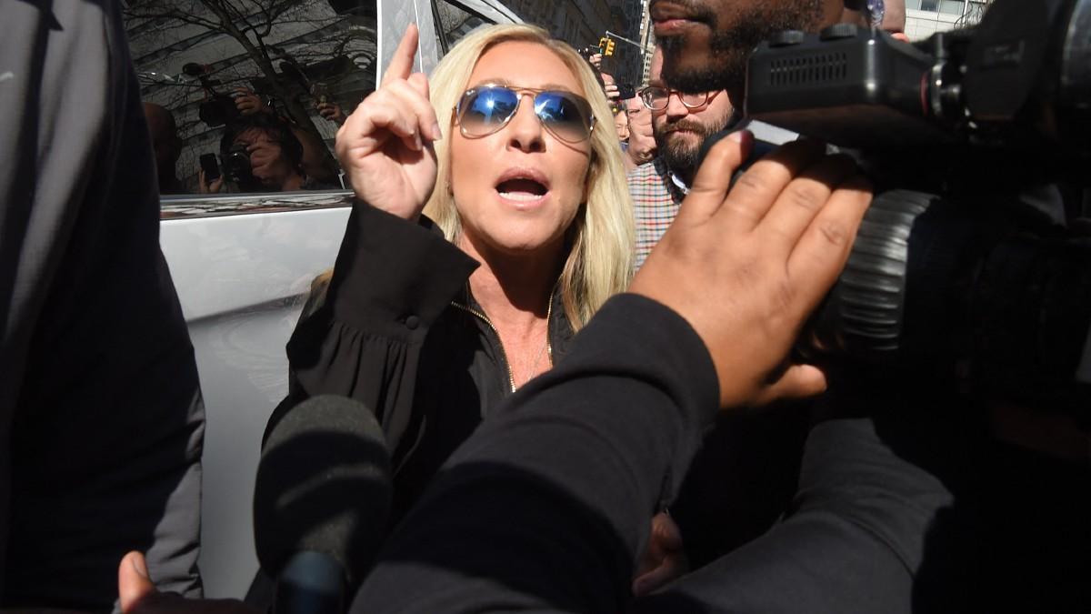 image of Marjorie Taylor Greene used to be close with the president.