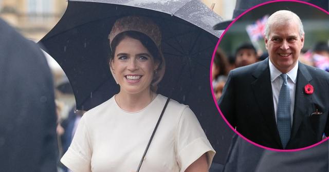 image and inset of princess eugenie and prince Andrew 