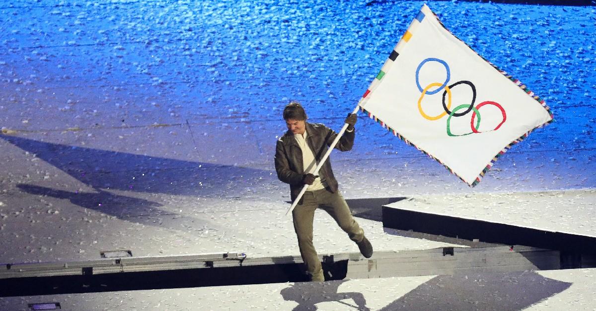 Photo of Tom Cruise at the Olympics.