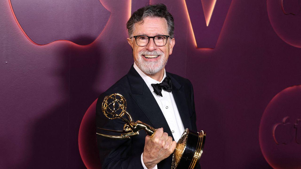 Image of The host brought up Stephen Colbert’s departure from ‘The Late Show.’