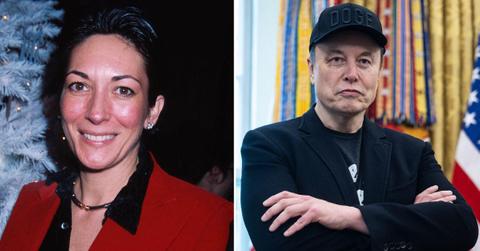 Composite photo of Ghislaine Maxwell claimed she met Elon Musk despite him saying otherwise.