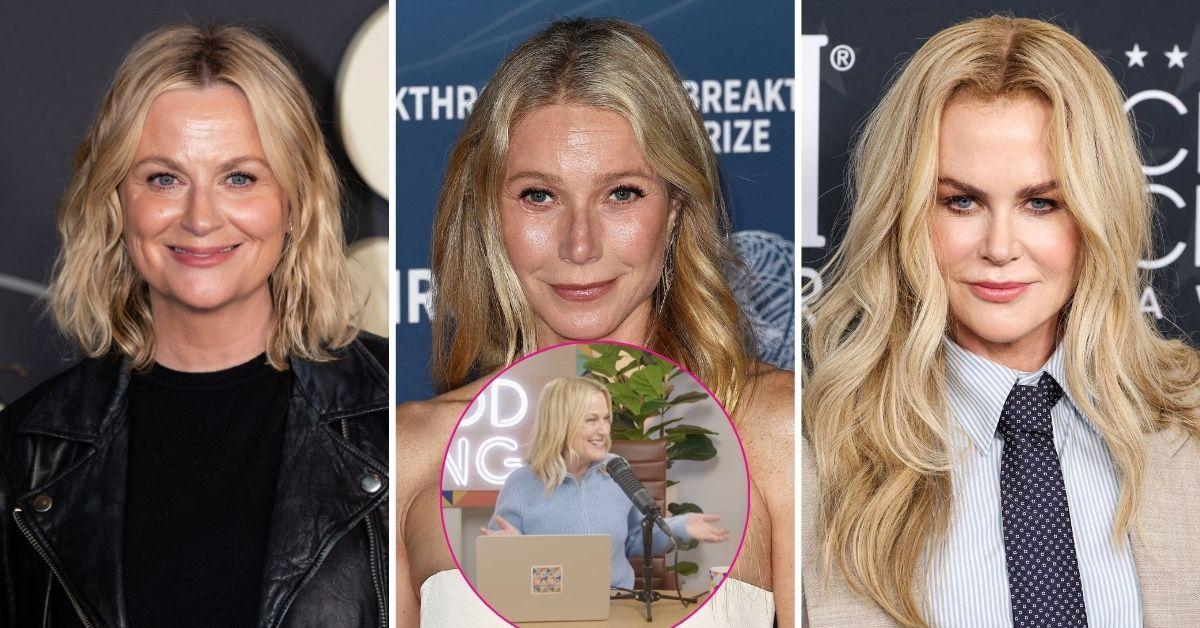 split photo of Amy Poehler, Gwyneth Paltrow & Nicole Kidman