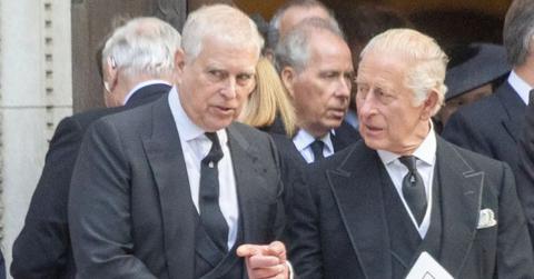 image of King Charles and prince Andrew