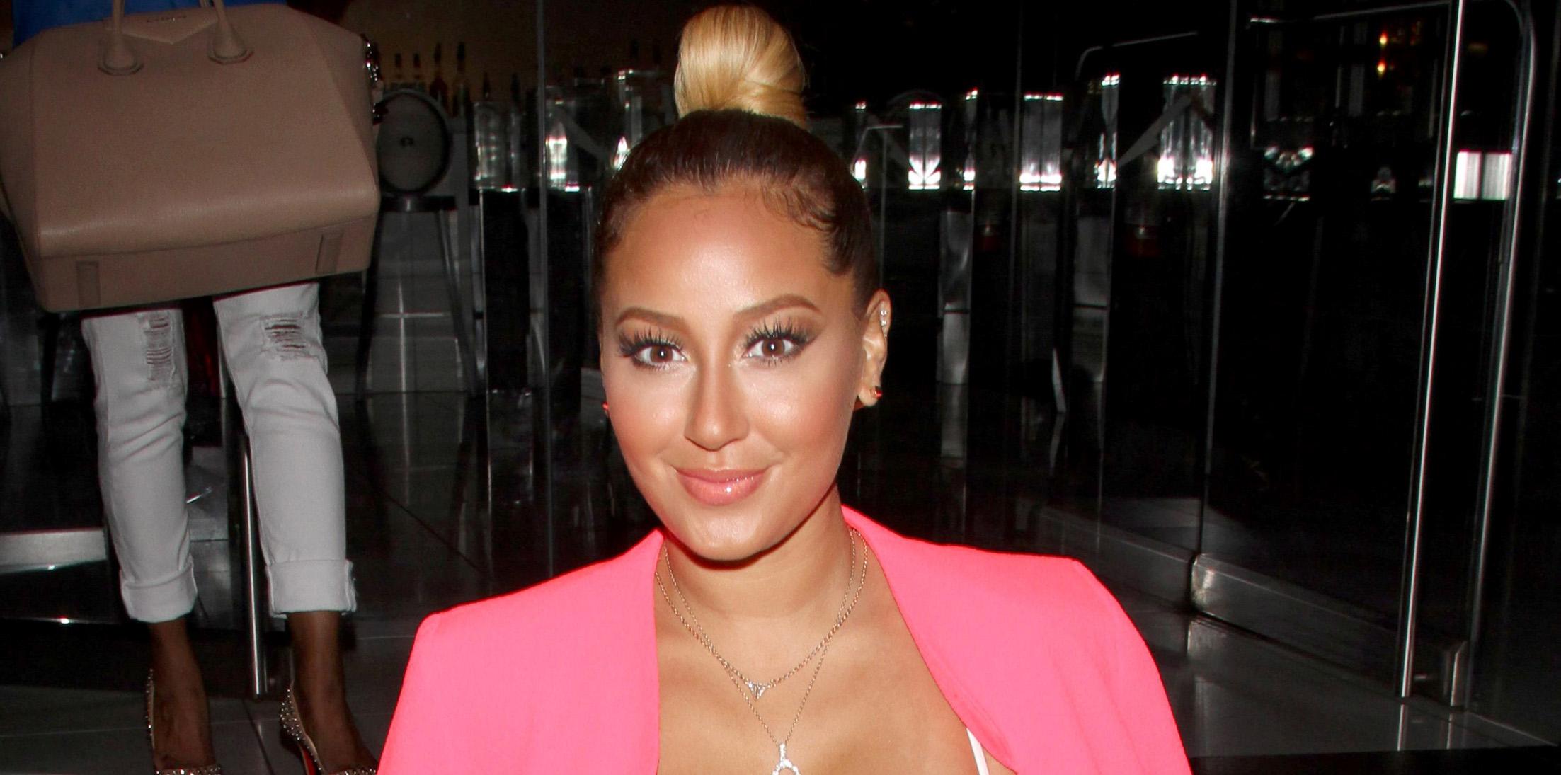 A Chic Adrienne Bailon gets dinner with Tamar Braxton