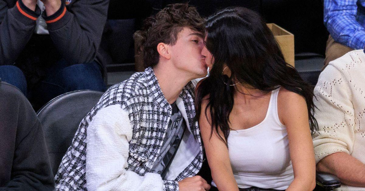 Image of Timothée Chalamet frequently sits courtside at Knicks games with girlfriend Kylie Jenner.