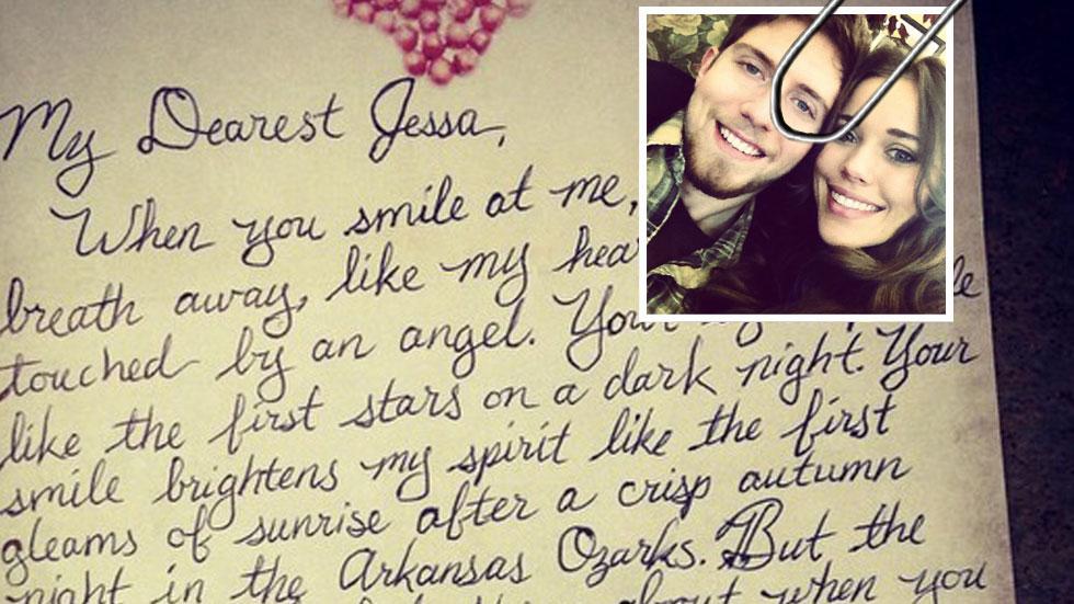 Jessa duggar ben seewald love letter