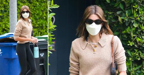 kaia gerber leaving pilates in los angeles ok