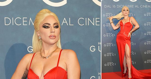 lady gaga attends the premiere of house of gucci in milan ok