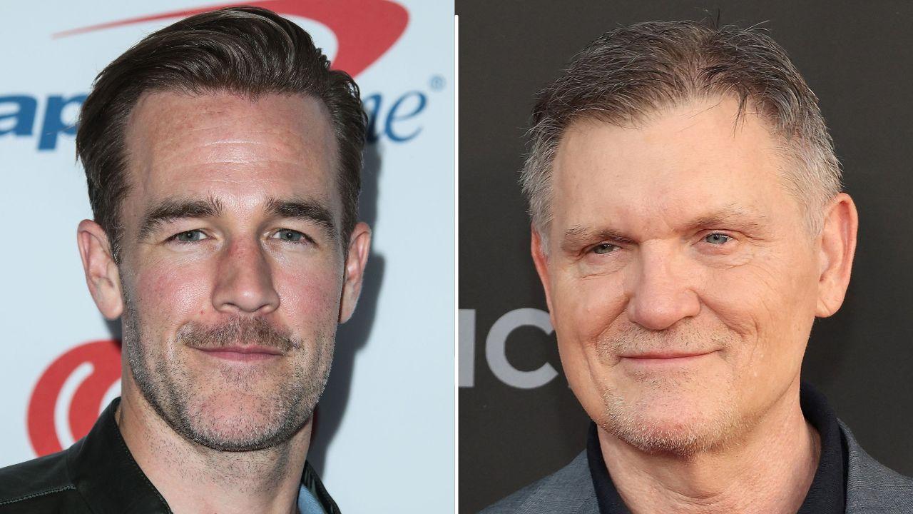 Split photo of James Van Der Beek; Kevin Williamson.