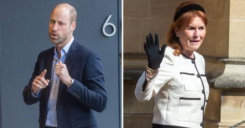 Split photo of Prince William and Sarah Ferguson.