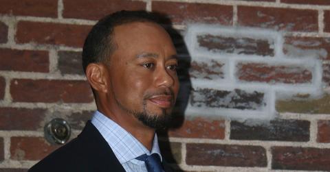 Tiger Woods dashes out of ‘The Late Show with Stephen Colbert’