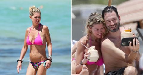 tara reid wears pink bikini hits beach with friends in miami ok
