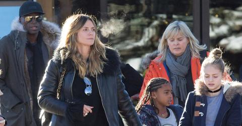 Heidi klum children with seal back together h
